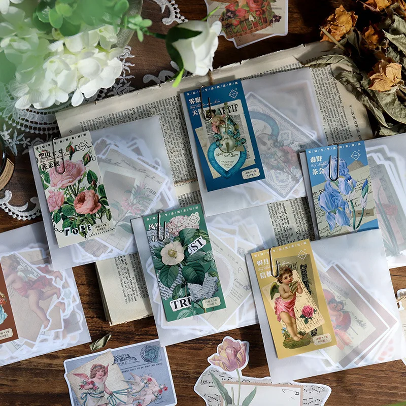 

50 Sheets Vintage Plant Floral Memo Pad Creative Art Journal Basic Decoration DIY Scrapbooking Material Notes Paper Stationery
