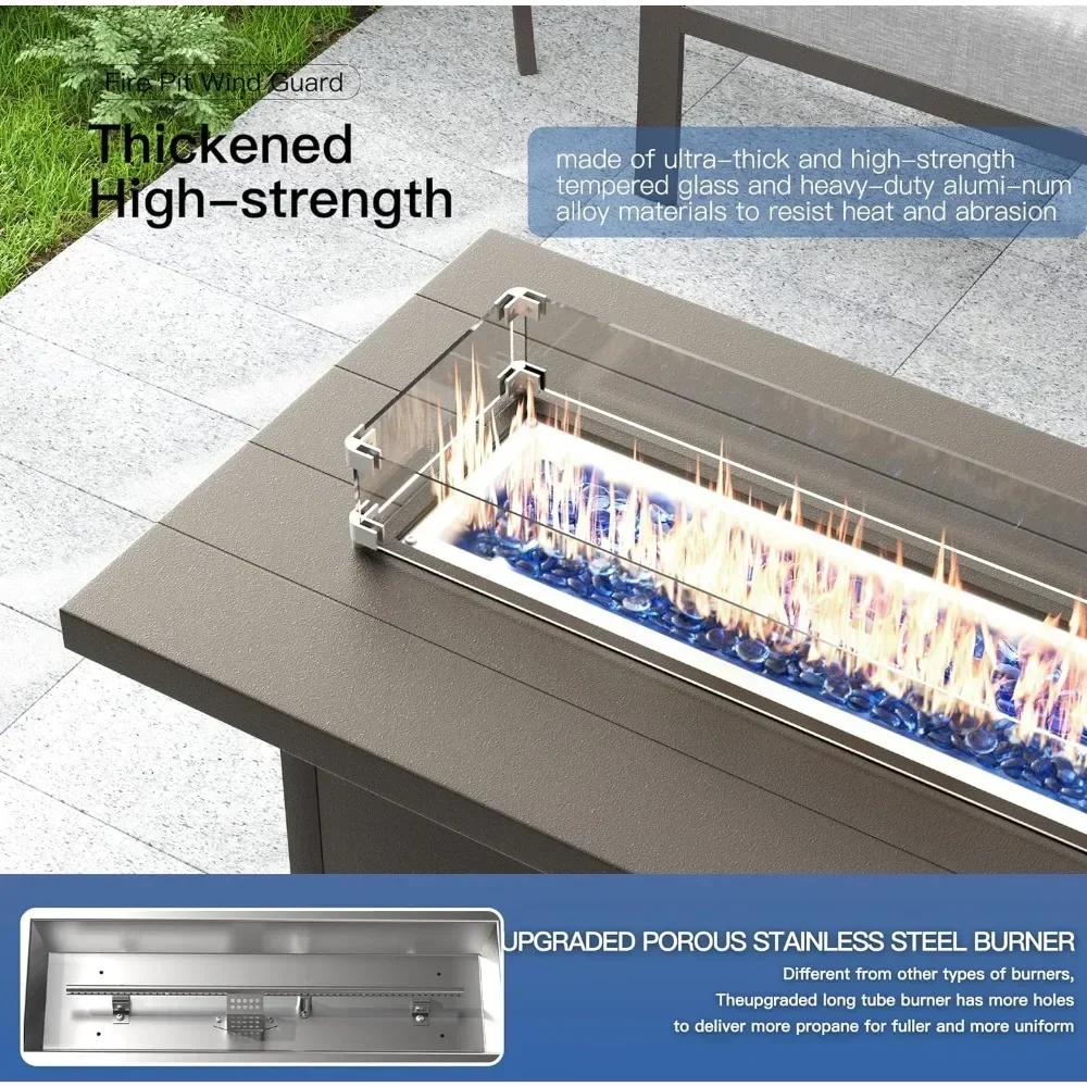 Набор мебели для сада металлический газовый костер с пропановым покрытием
