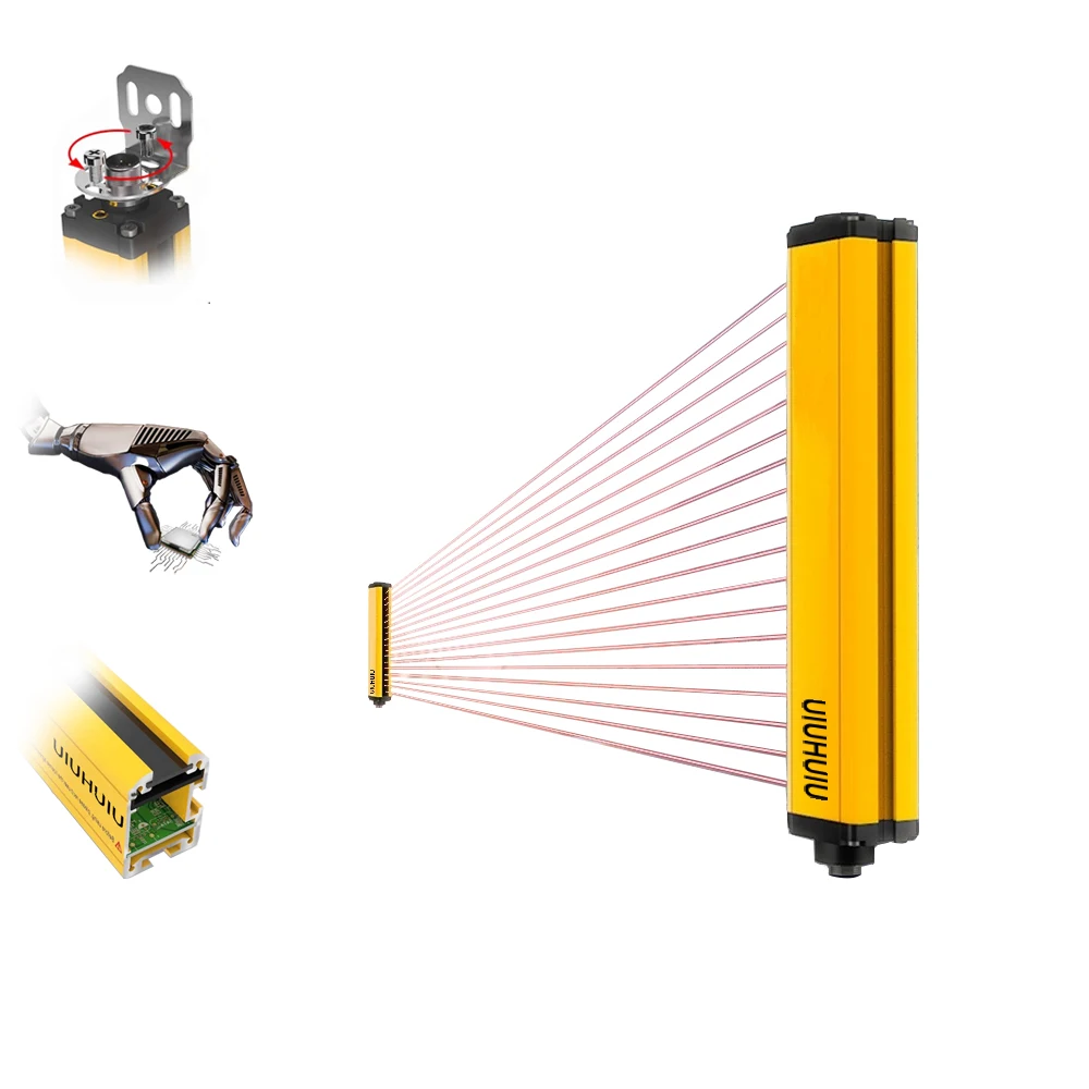 

16 Beams Photoelectric Safety Infared Light Curtain Sensors 16 Optical Axis 20mm Pitchindustrial Laser Beam Light Barrier Sensor