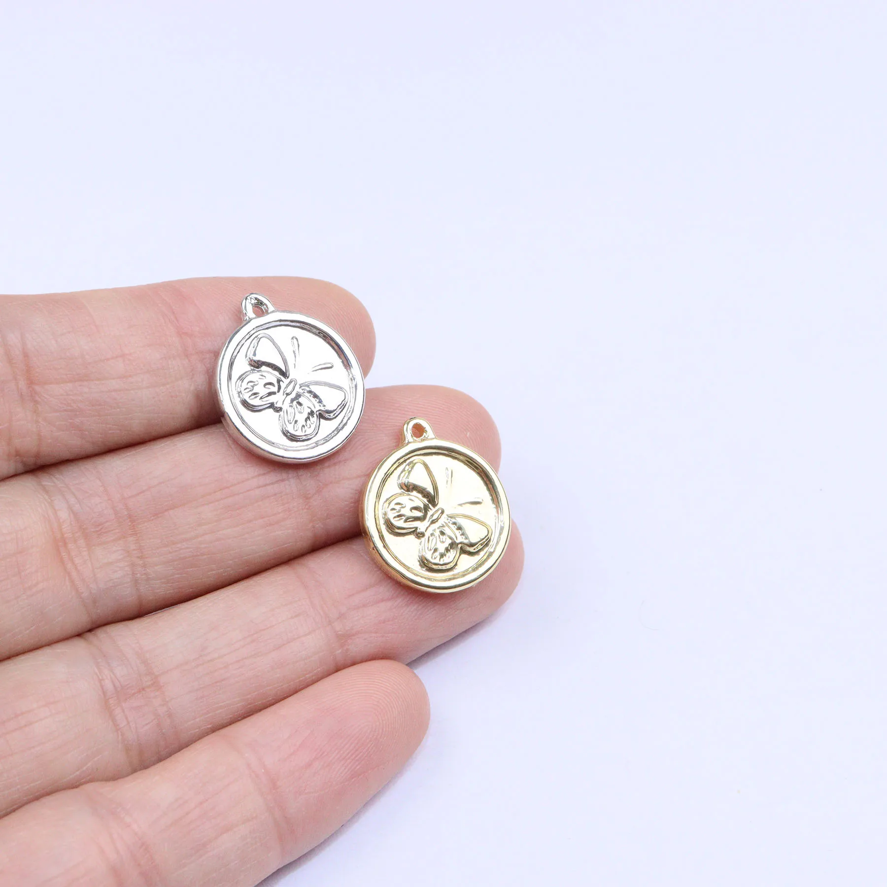 Eruifa 10 шт. 15 мм оптом бабочки женские шармы из цинкового сплава модное ожерелье для девушек, серьги браслет ювелирные изделия Сделай Сам