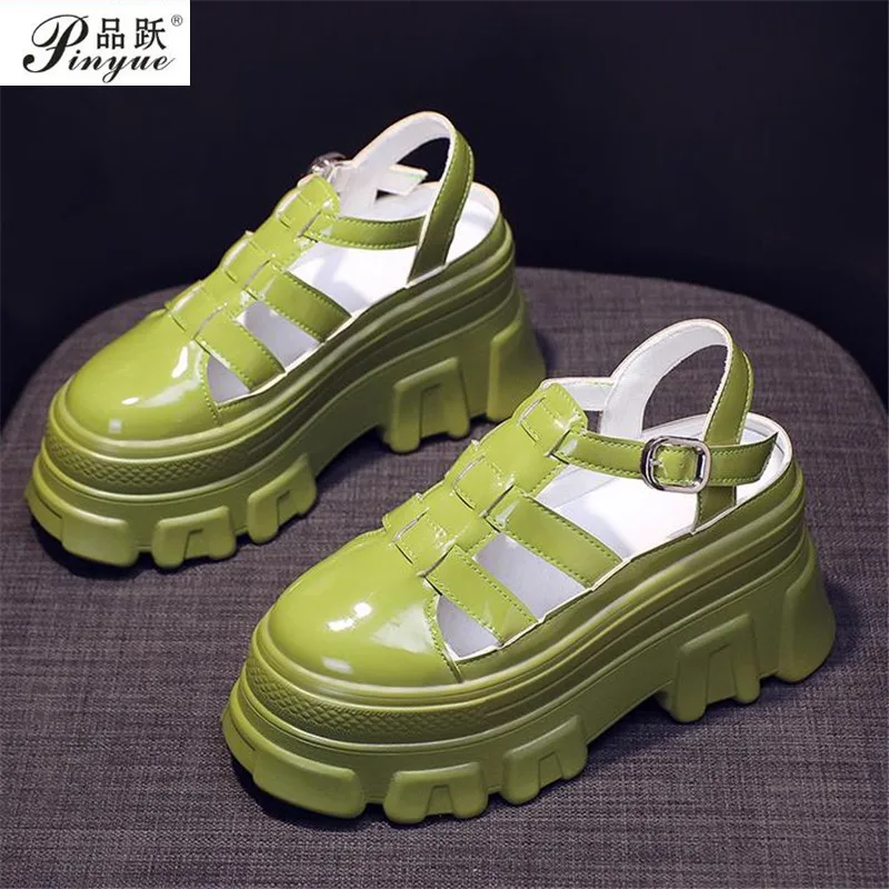 

New 2022 Summer Sandals 10CM Wedge Heels Sneakers Women Beach Flip Flop High Platform Casual Sandals Breathable Walking Slippers