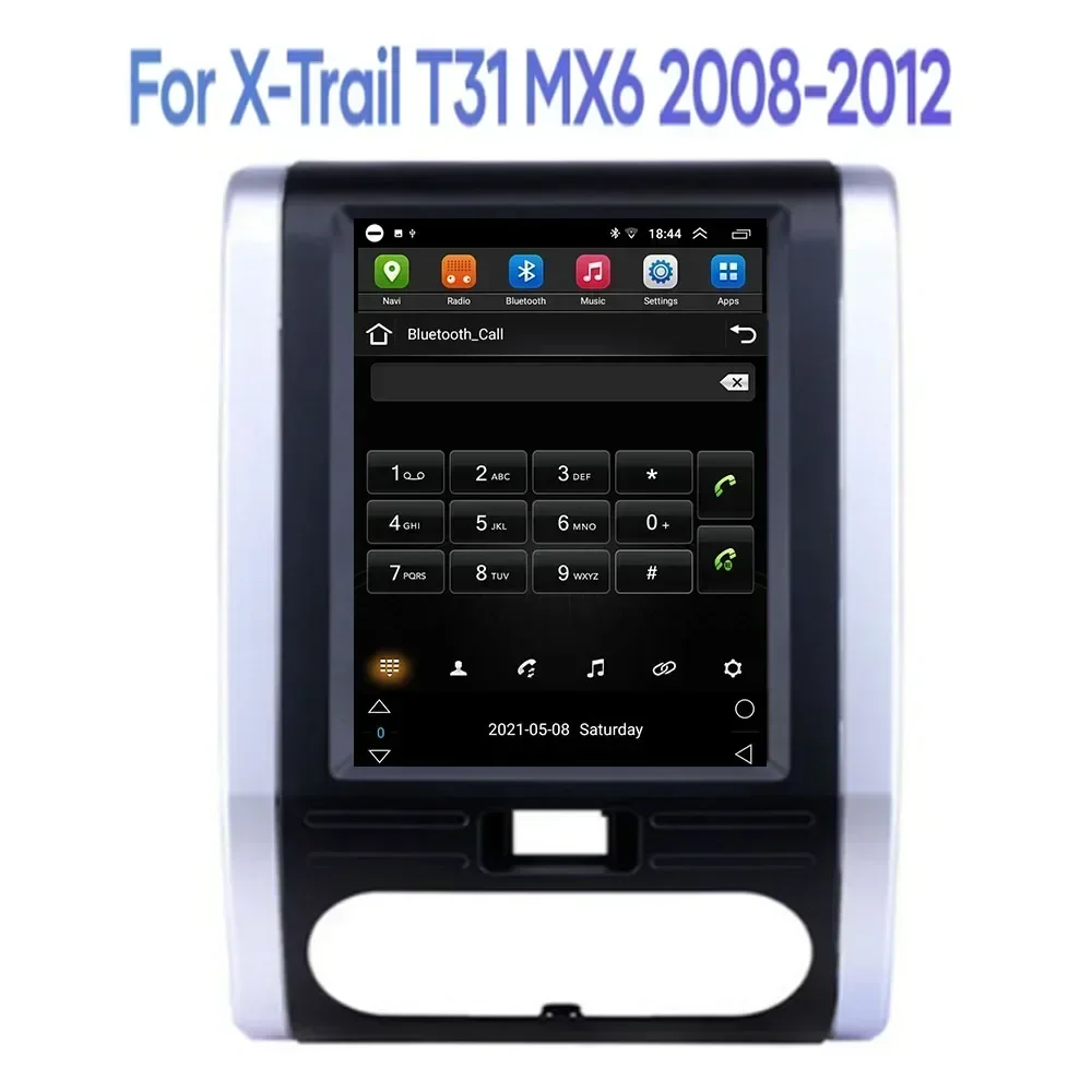 Фото Автомобильный радиоприемник Tesla Style 2 Din Android 13 для Nissan X-Trail T31 MX6 2008-2012, мультимедийный видеоплеер, GPS, стерео, RDS Carplay №5