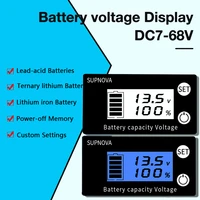 battery capacity indicator dc 7v 68v lead acid lithium lifepo4 car motorcycle voltmeter voltage gauge