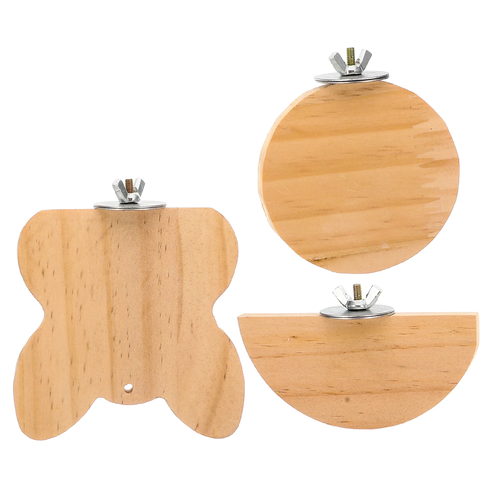 

Platform Hamster Cage Parrot Stand Standing Perch Board Bird Toy Wooden Accessories Playing Jumping Use Multi Pet Guinea