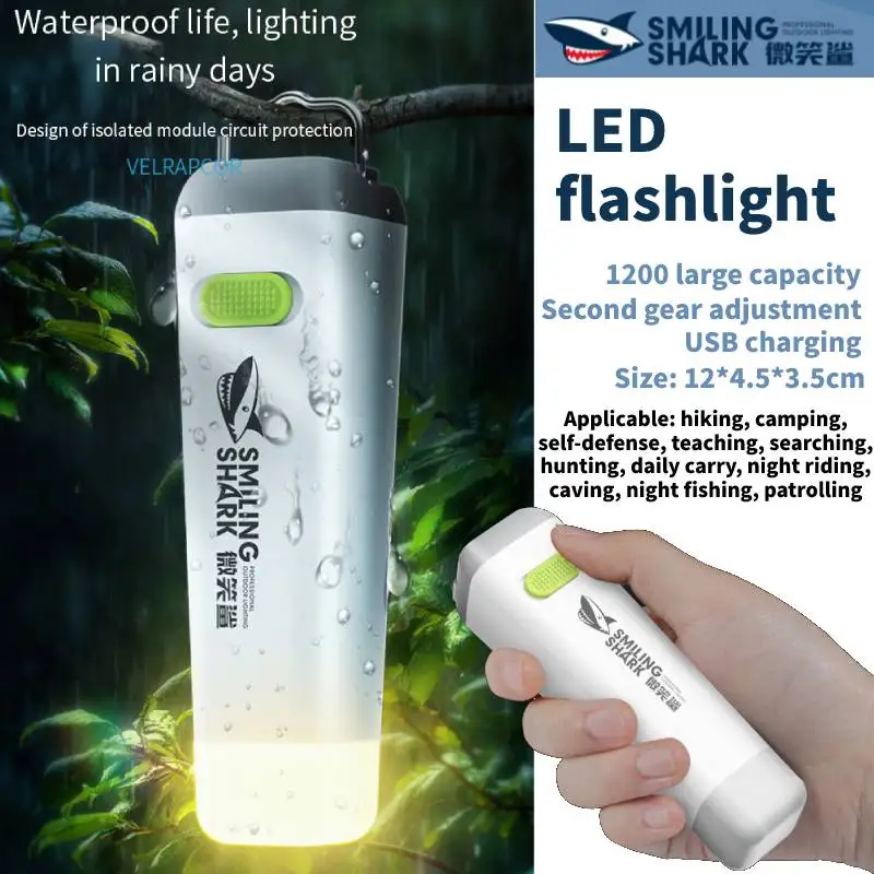

Outdoor Portable Mini High-brightness LED Flashlight Floodlight Long-life Waterproof Camping Light Hook Rechargeable Treasure