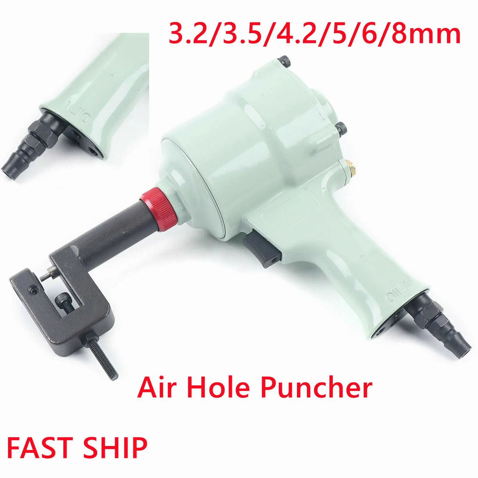 Puncher Pneumatic Air Hole Punch Sharp Panel Straight Hole Punch Tool 708kg Shear 6mm Advertising Word Tool