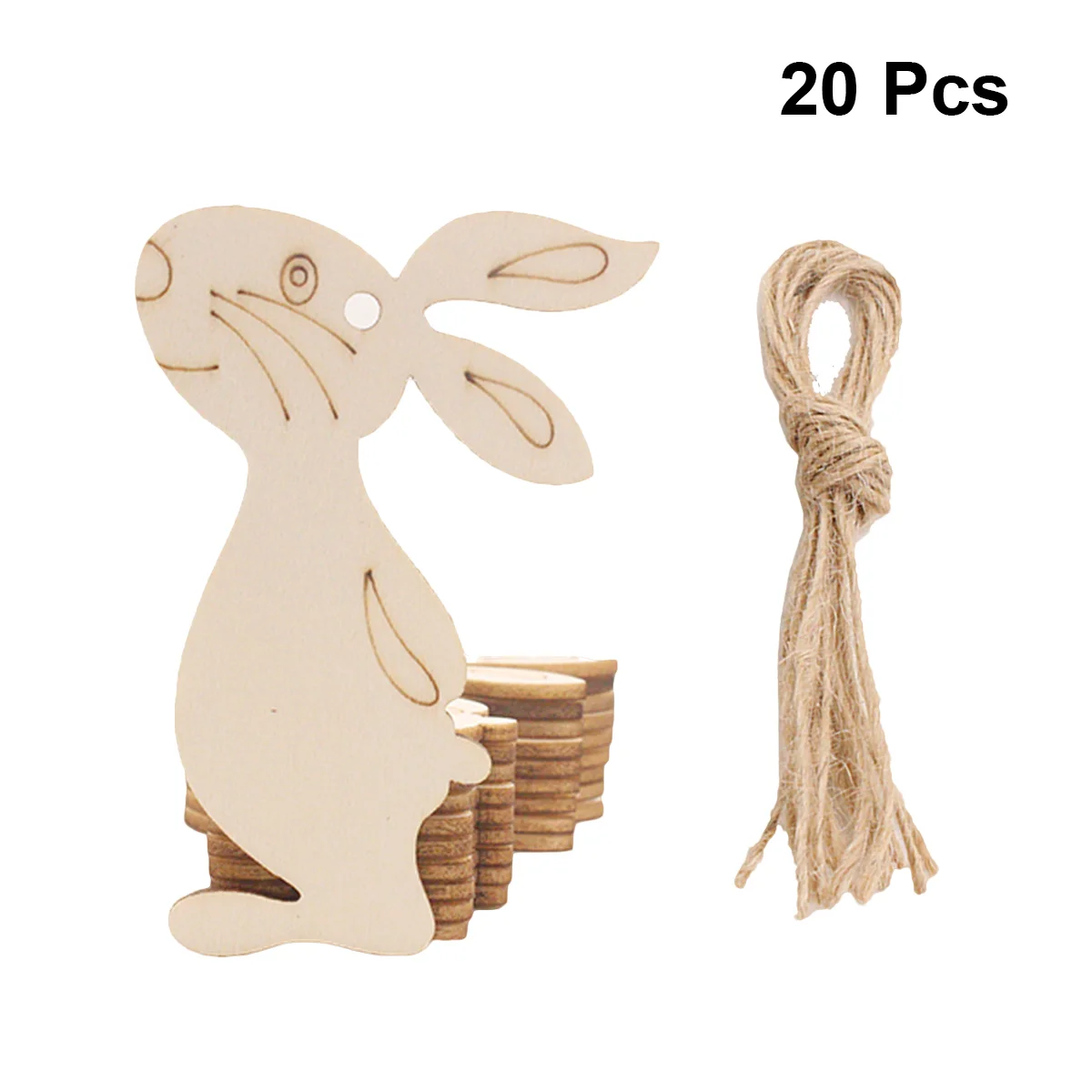 

Easter Rabbit Hanging Wooden Bunny Crafts Cutout Wood Diy Ornaments Cutouts Tags Ornament Shaped Slice Unfinished Tree Gift