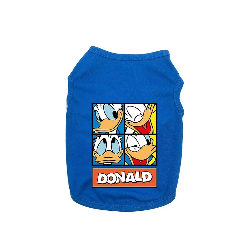 Летняя одежда для собак Disney жилет с Микки и Минни хлопковая тонкая щенков