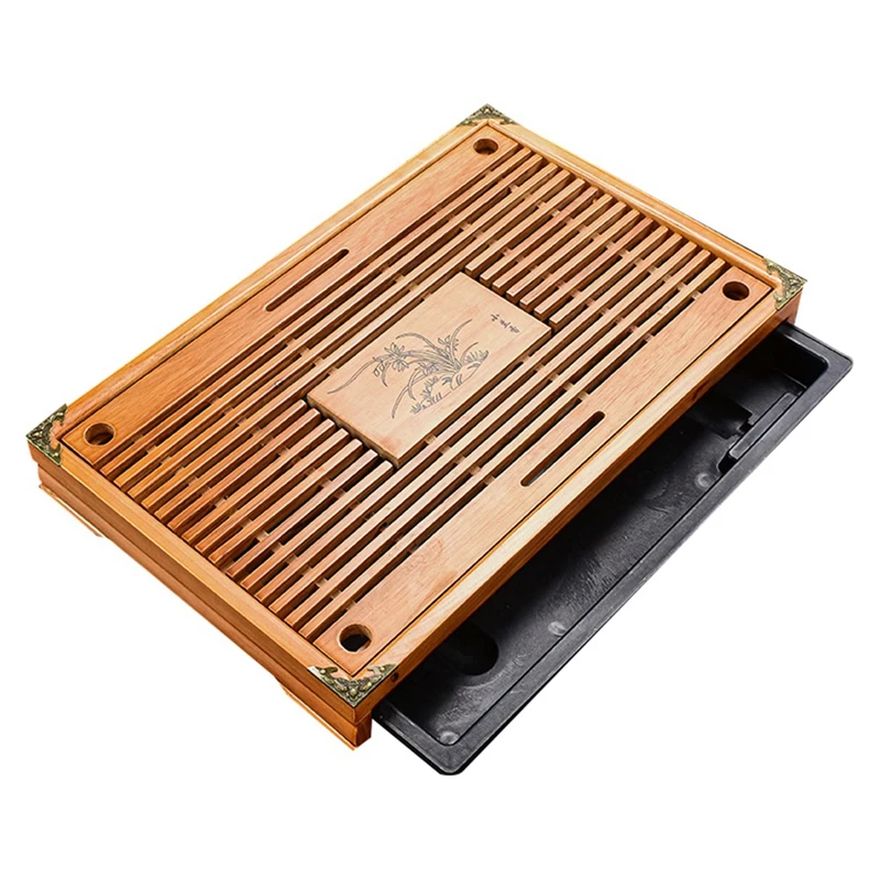 

Tea Tray Home Dedicated For Making Tea Small Drawer Type Tea Tray Wooden Tea Set Tray Can Drain Water