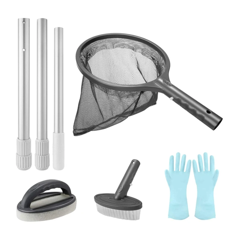 

Pool Cleaning Kit,Hot Tub Accessories Pool Skimmer Net Attachment With Gloves,For Cleaning Swimming Pool Hot Tub,Spa,Etc