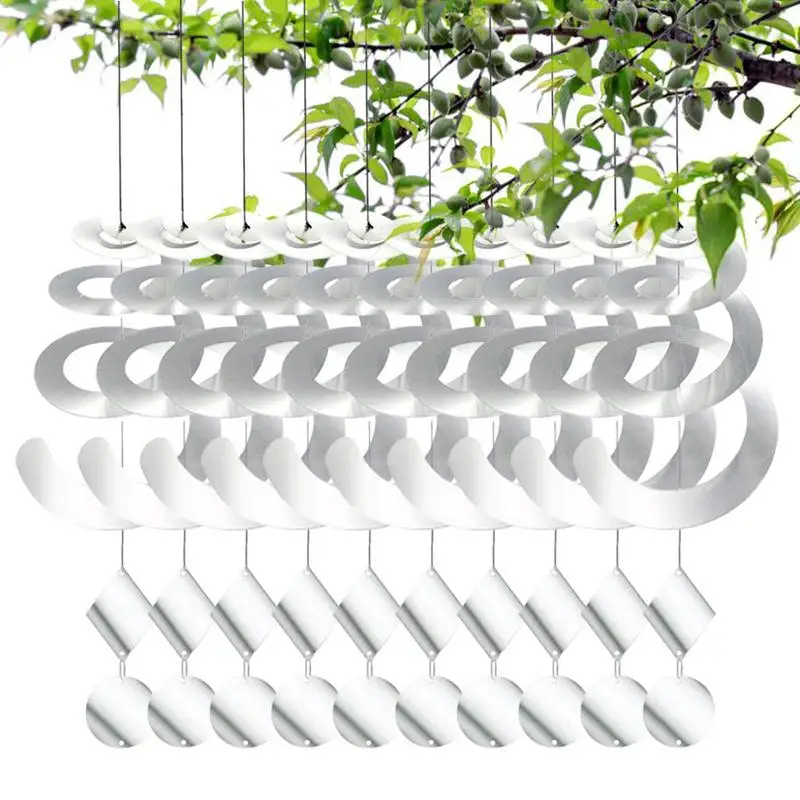 

Bird Spiral Reflectors 10pcs Bird-repelling Spiral Reflector Spiral Rods Glossy Finish Scare Birds Device Multifunctional Garden
