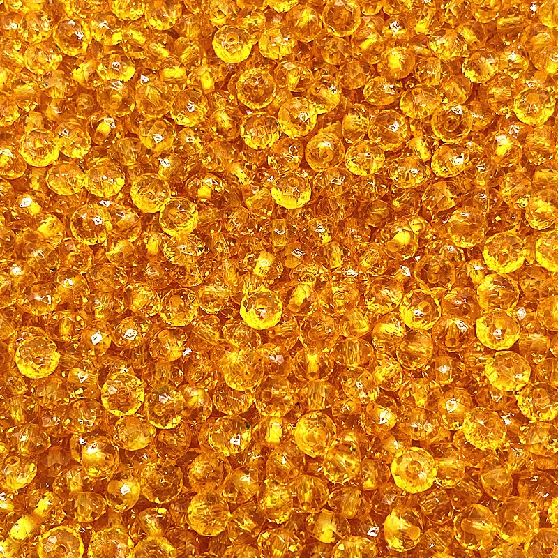 Прозрачные граненые плоские акриловые бусины 6/8/10 мм с отверстием для