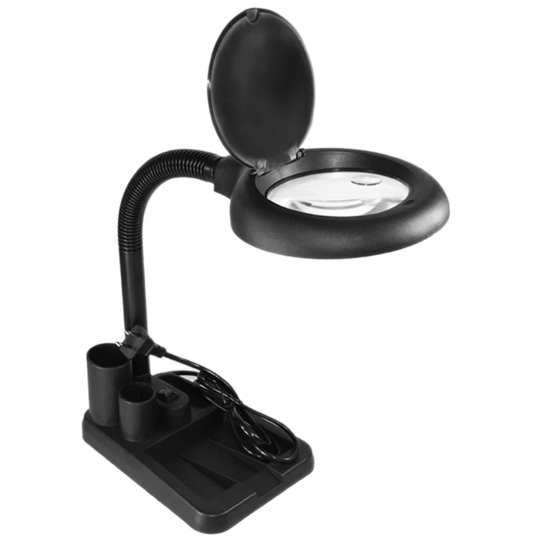 

LED Magnifying Lamp 5X 10X Magnifier With Light Table And Desk Lamp Floor Stand Adjustable Magnifying Magnifier Glass For Readin