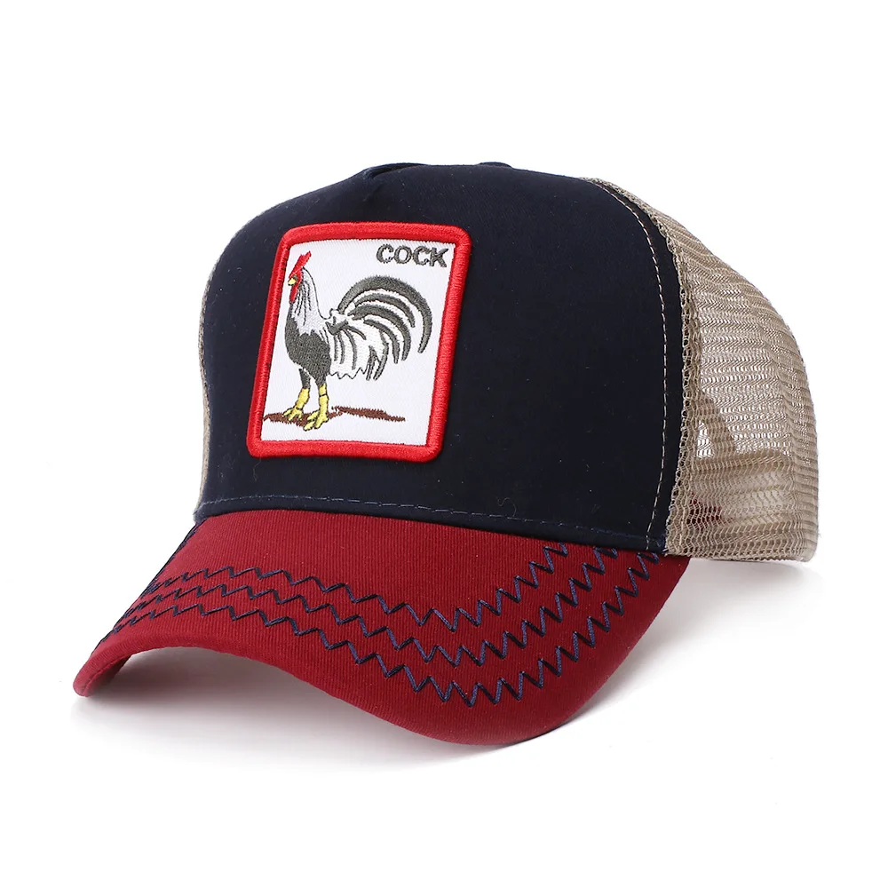 

Fashion Animals Embroidery Baseball Caps Men Women Snapback Hip Hop Hat Summer Breathable Dad Mesh Trucker Hat