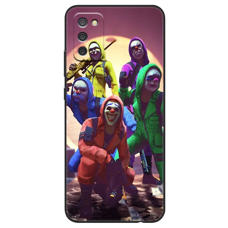 Чехол с играми Free Fire для Samsung Galaxy A03S A02S A01 A03 Core A10S A20S A20E A30 A40 A41 A6 A7 A9 A8 + 2018 A5 2017 черный