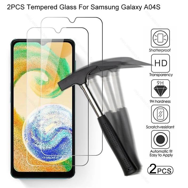 

2PCS 9H Protective Glass For Samsung Galaxy A04s A04e A04 Core Screen Protector Cover Film Sumsung Samung A 04s 04 s A04core 4G