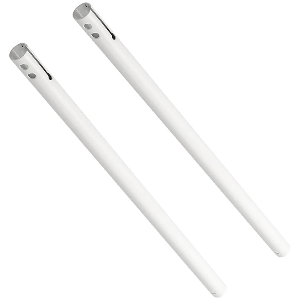 

2 Pcs White Accessories Ceiling Fan Long Downrod Extension Pole Lengthen Extender Iron