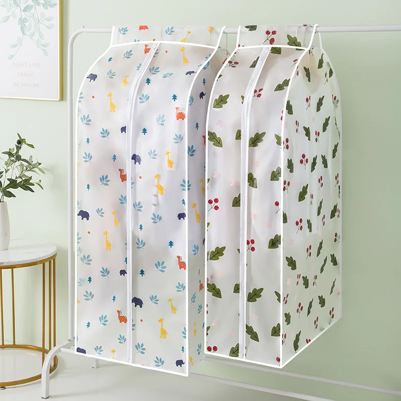 2pcs Large Clear Hanging Garment Bags for Closet Storage Bottom Enclosed Rack Cover Sealed Wardrobe Clothes Protector |