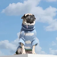 pets clothing blue sky clouds dog items winter solid cat clothes small medium sweaters soft autumn jumper supplies products home
