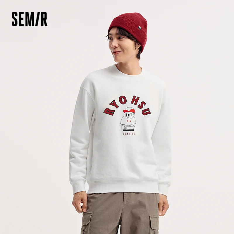Фото Мужская толстовка Semir, зима 2021, новая пара, одинаковые вышитые иллюстрации, уличная одежда с художественными узорами №3