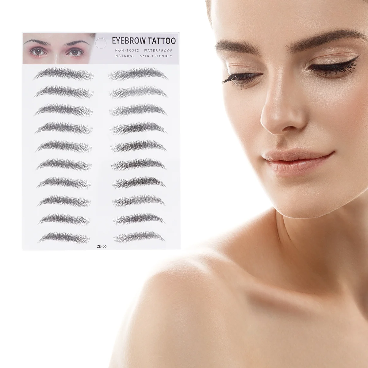 

Eyebrow Stickerseyebrows 3D Hair Shaping Browsticker Tool Stencils Shape Natural Artificial 4Dtattoos Imitation Makeup Woman