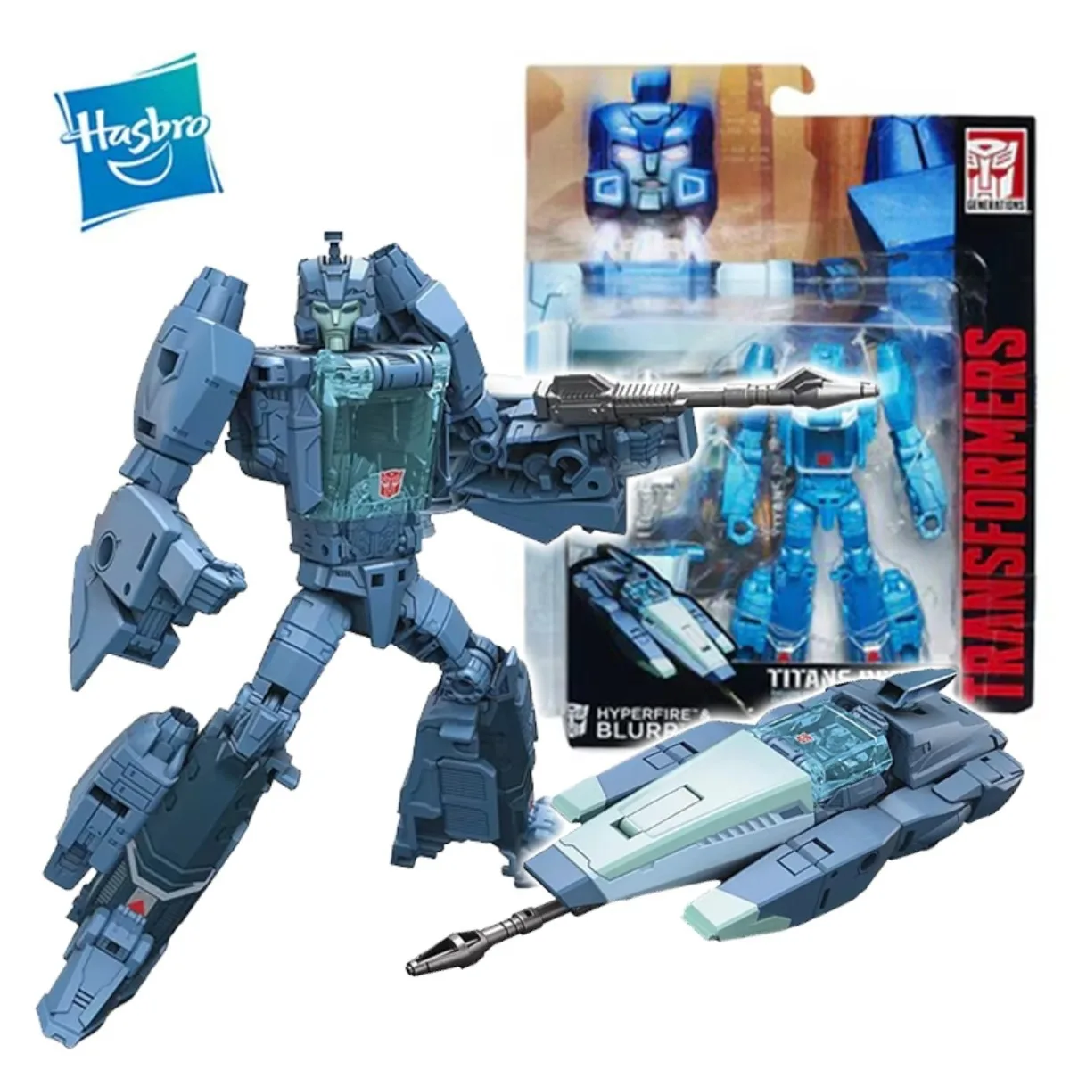 В наличии Hasbro Transformers Titans Return Hyperfire &amp Blurr Аниме-фигурка класса люксОригинальная
