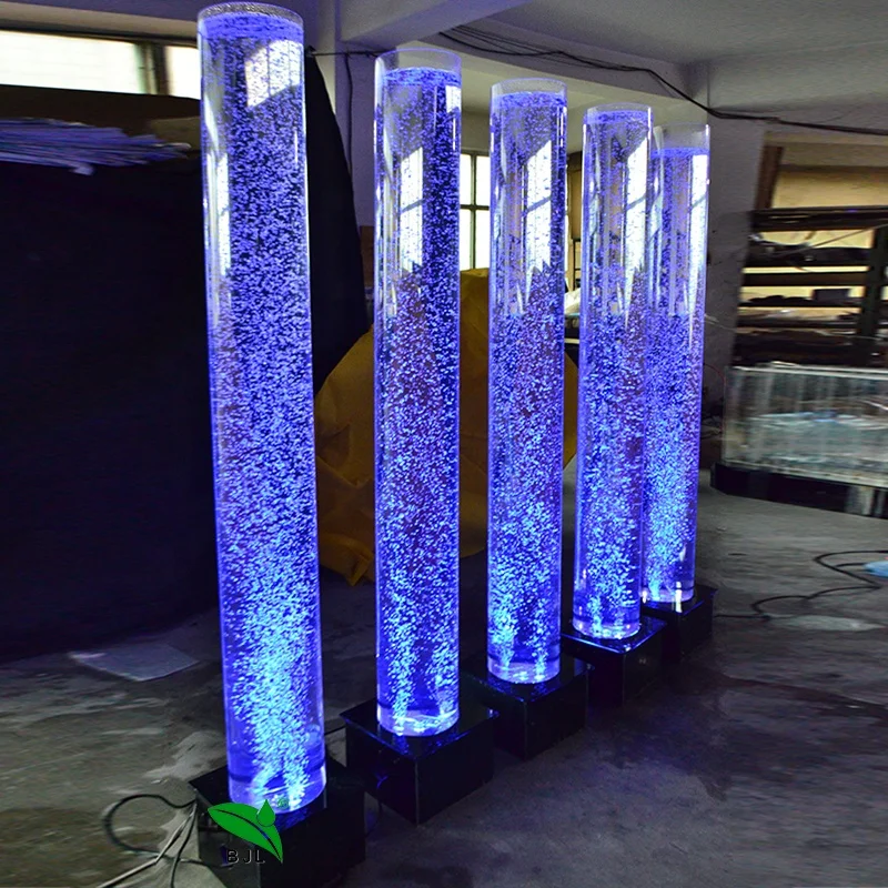 

sensory led color changing acrylic water bubble tube light decorative floor lamp