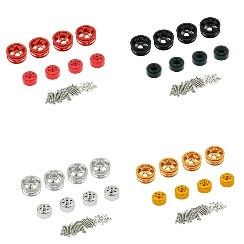 

4Pcs Metal Wheel Rim Hub for WPL C14 C24 C24-1 C34 C44 B14 B24 1/16 RC Car Upgrade Parts Accessories