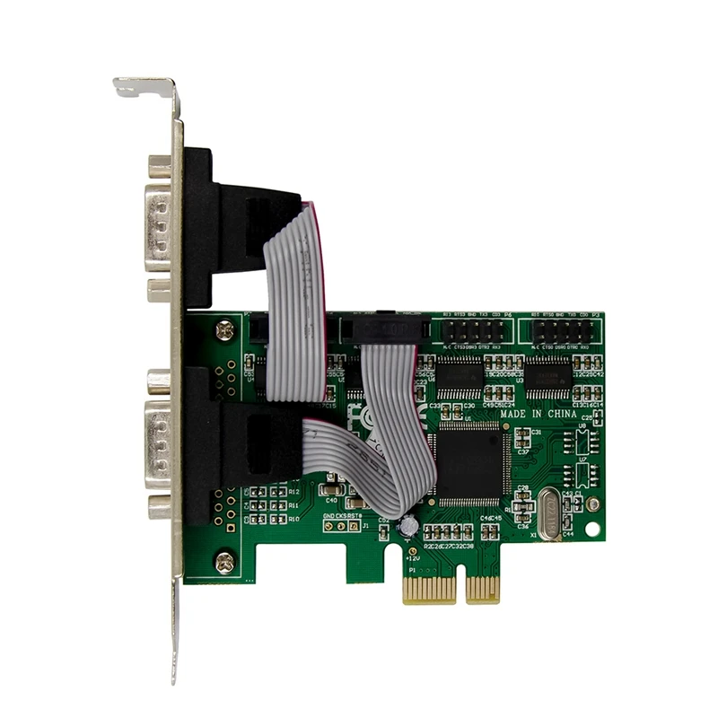 Плата расширения ST310 Pcie X1 CH384L стандартная ШТЫРЬКОВАЯ для порта RS232 COM