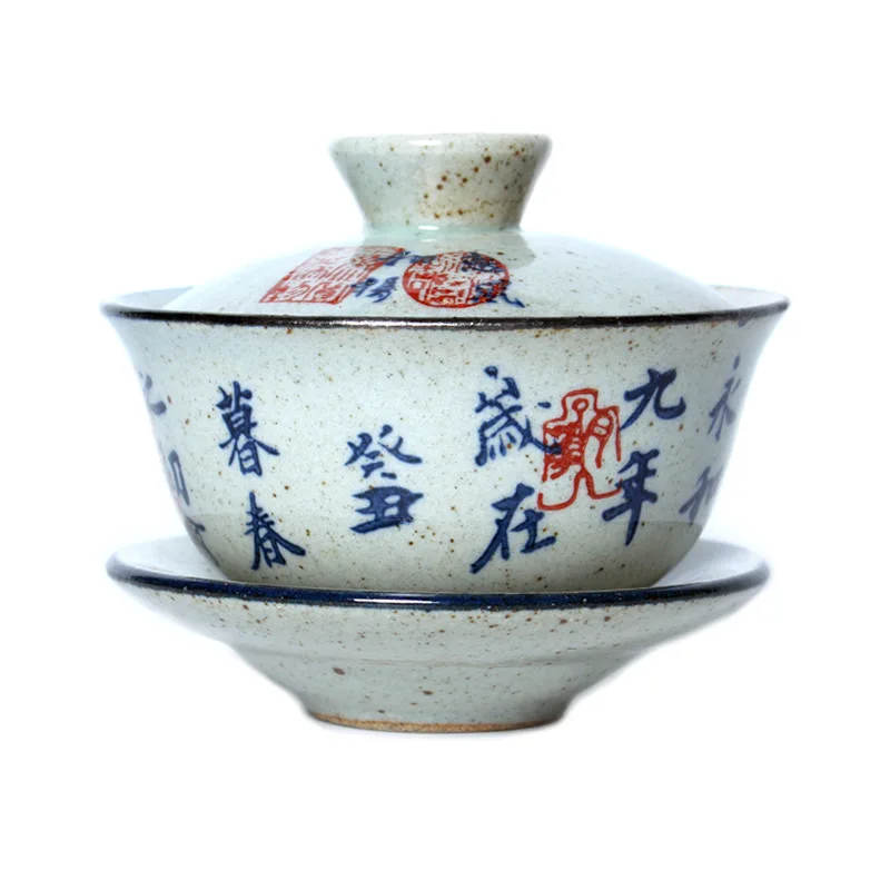 

WHYOU Vintage Tea Tureen Cup of Tea Business Gift Chinese Style Teaware Tea Set Kung Fu Accessories Tea Ceremony