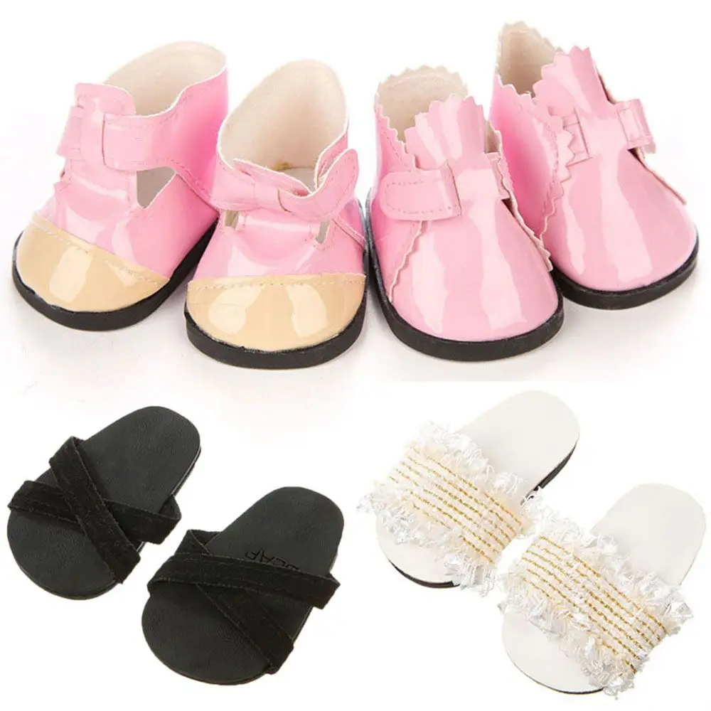 

Doll Mini PU Leather Shoes Sandals Boots For 18 Inch Doll Accessories Doll Clothes Sandals DIY Handmade Doll Accessories Toys