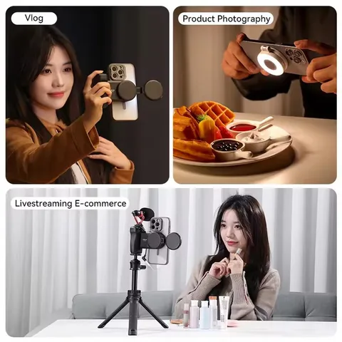 BSLIUFANG для магнитных мобильных телефонов, светильник CRI 95+, для видеоблогов, живойestream, двухцветный флип-заполняющий светильник, подходит