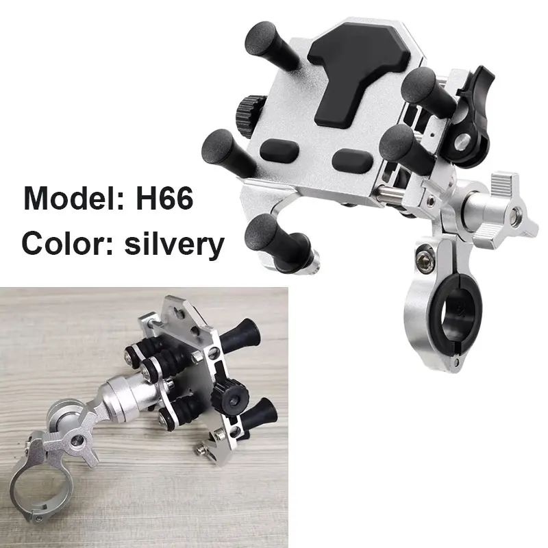 

Универсальный держатель для телефона из сплава для мотоцикла 360° ° Регулируемая амортизирующая мобильная подставка для мотоцикла, навигационный кронштейн для мотоцикла