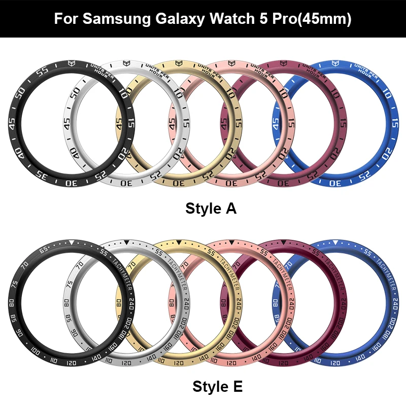 Metal Protection Cover for Samsung Galaxy Watch 5 Pro Bezel Ring Sport Smartwatch Bumper Shell Case for Watch 5pro Accessories
