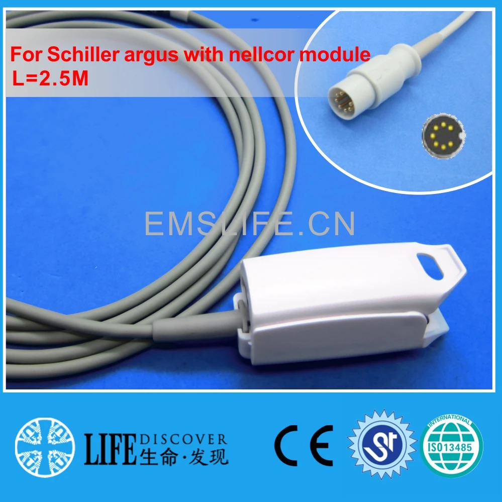 

Многоразовый датчик spo2 AWT на палец для взрослых, модуль sxhneliller Cor ARGUS, Круглый 7-контактный