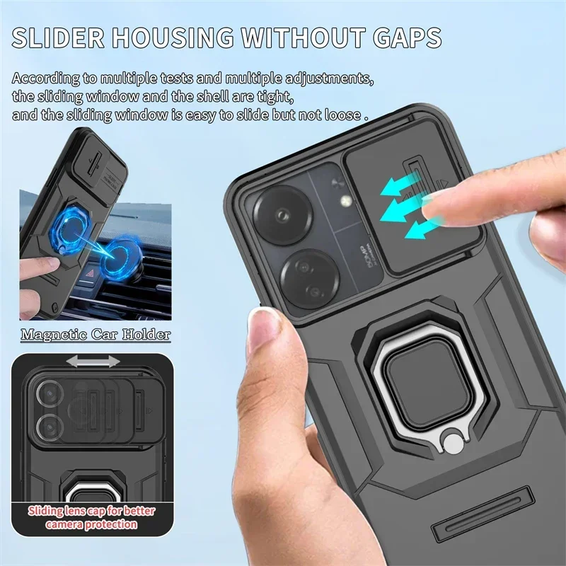 Для Xiaomi Redmi 13C чехол противоударный бронированный для телефона 13 C Redmi13C