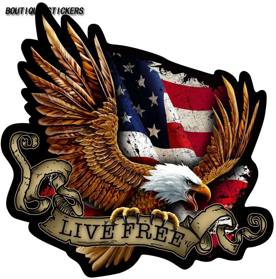 

High quality American flag Condor car sticker Motorcycle exterior waterproof PVC sticker Wall laptop suitcase sticker