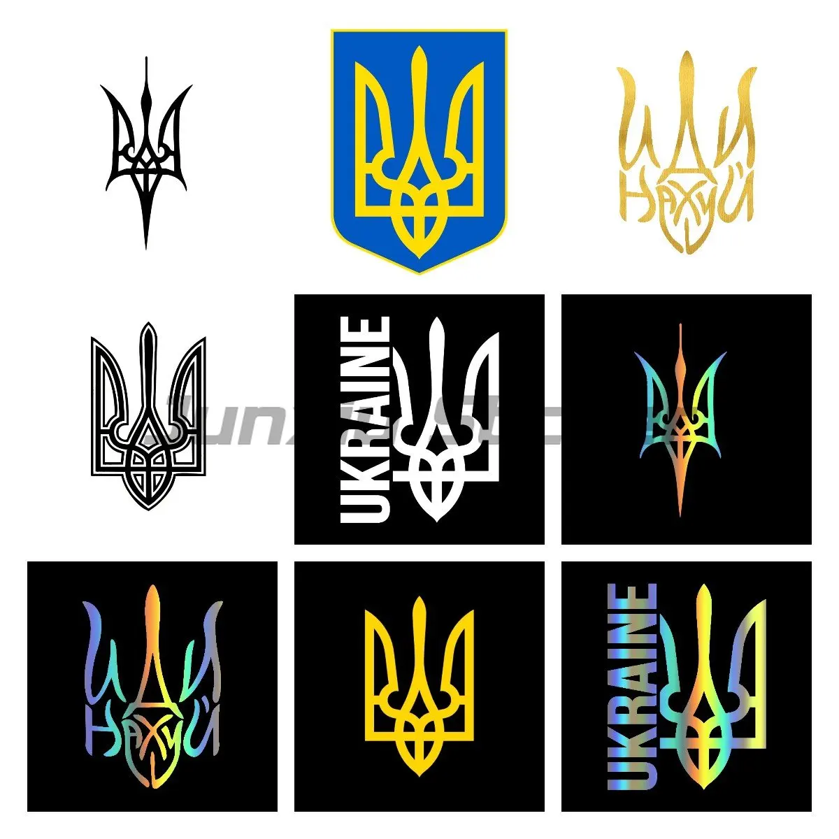 

Ukraine Coat of Arms Stickers for Car Waterproof Vinyl Decal Car Accessories DIY Styling