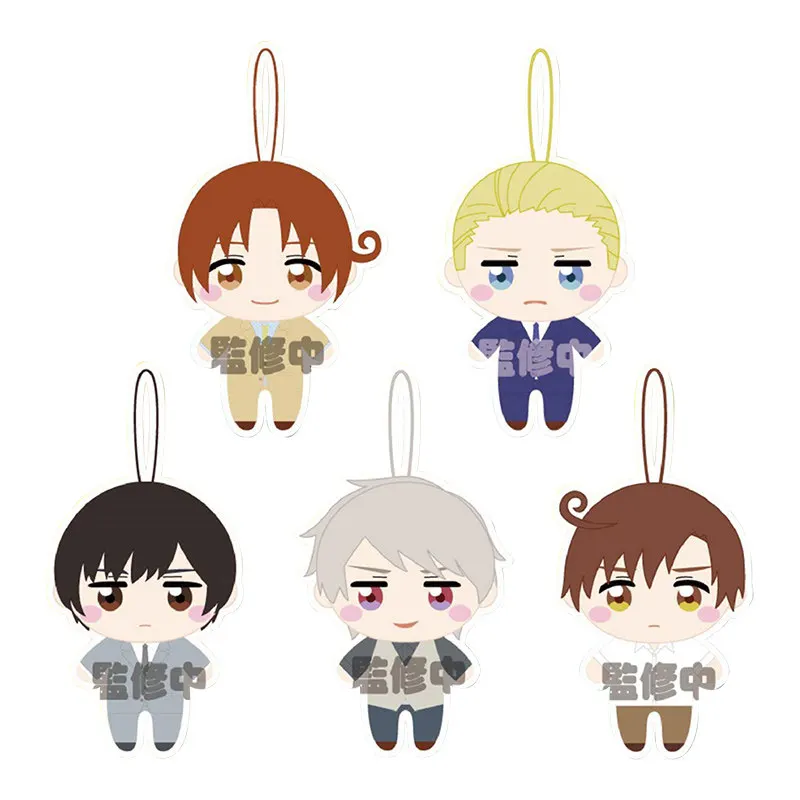 Фото Плюшевый брелок-подвеска Fukuya Hetalia World Stars, 8 см, Vol 1, плюшевая кукла, украшение для сумки, коллекционный аниме-сувенир для взрослых фанатов аниме №5
