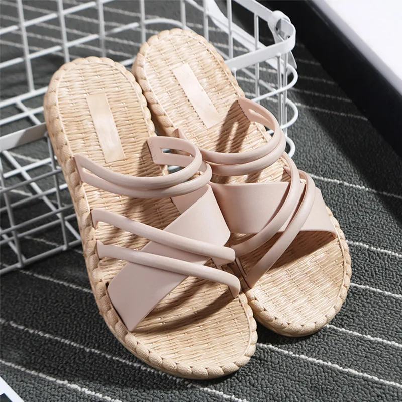 Сандалии женские с квадратным носком повседневные пляжные туфли высокий каблук