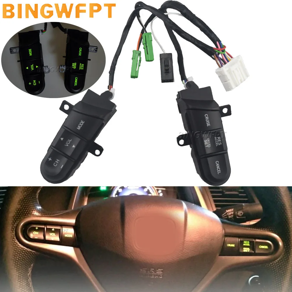 

Premier Quality Steering Wheel Switches Buttons For Honda Civic 2006 2007 2008 2009 2010 2011