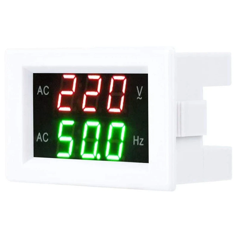 

AT35 Voltage Frequency Meter, Generator Dual Display LED Digital AC Voltmeter Frequency Meter Test Tool