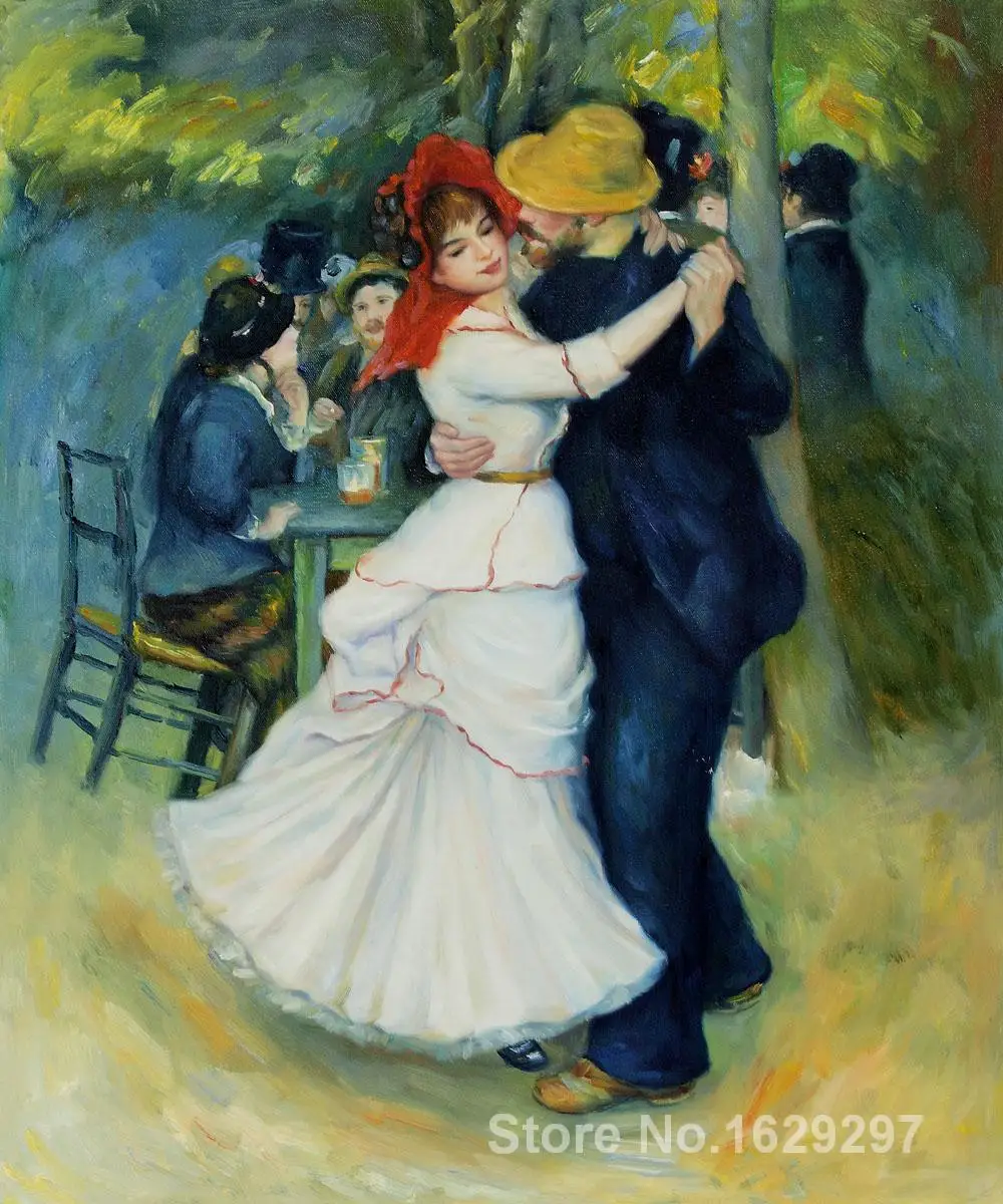 

canvas reproductions by Pierre Auguste Renoir Dance at Bougival wall art hand painted High quality