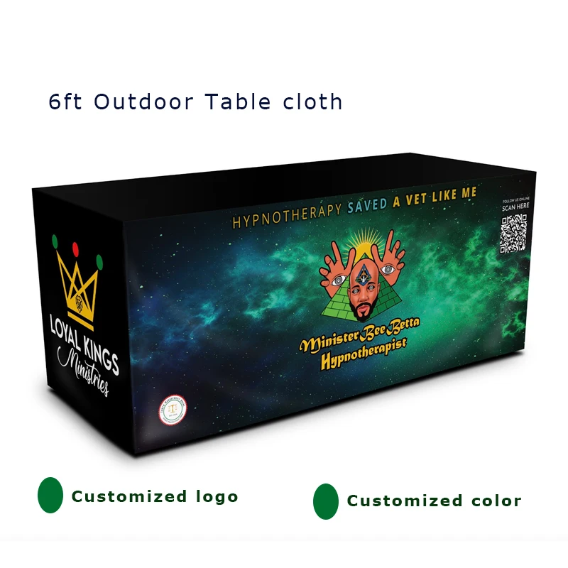 Бизнес уличный скатерть 4 фута/6 футов/8 футов индивидуальные логотипы для рекламы