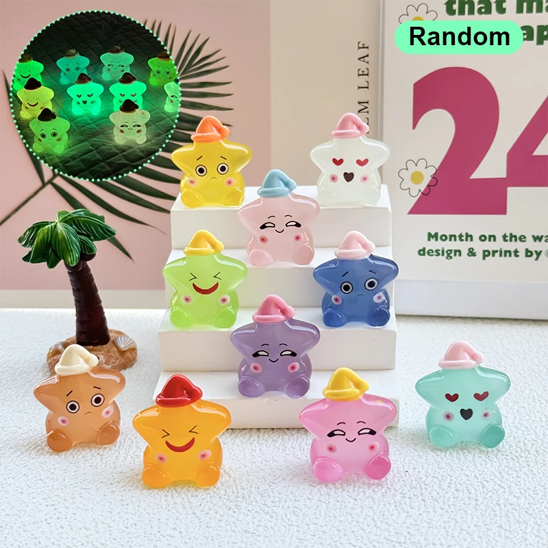 Креативные мини-светящиеся красочные звезды с выражением микропейзажные