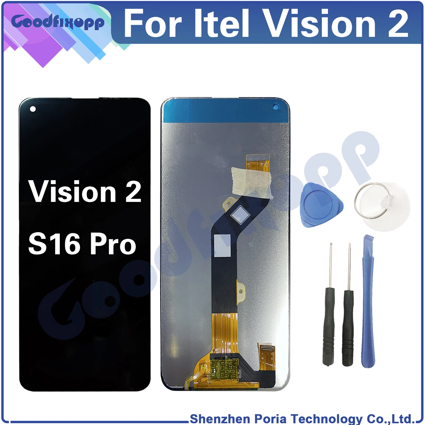 100% протестированный для Itel Vision 2 / S16 Pro LCD дисплей кодирующий преобразователь сенсорного экрана в сборе для Vision2 S16Pro Замена