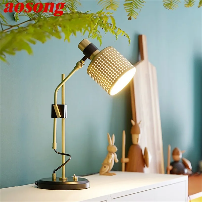 

AOSONG Postmodern Table Lamp Simple Creative Design LED Desk Light Angle Adjustable for Bedroom Parlour Home Decor