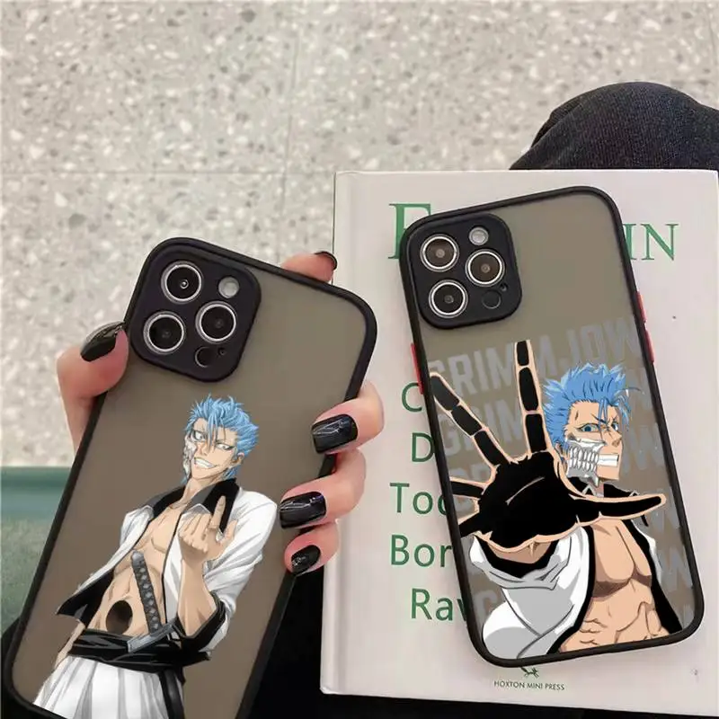 

Grimmjow Jaegerjaquez Bleach Anime Phone Case matte transparent For iphone 7 8 11 12 13 plus mini x xs xr pro max cover