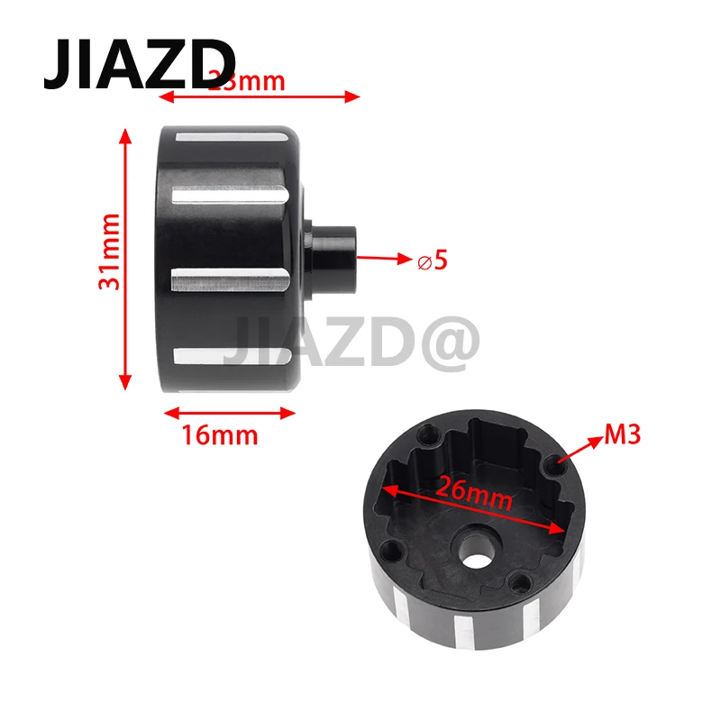 

Racing Aluminum Differential Case Front Center Rear Universial for Arrma Karton Senton 1/7 Limitless RC Car Accessories