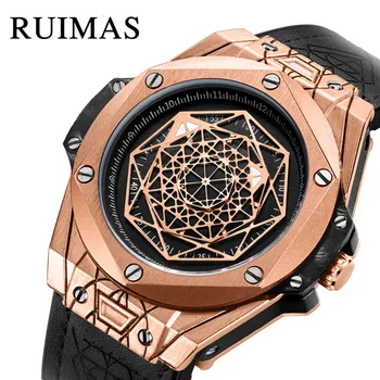 RUIMAS Men's Watches Fashion Sport Quartz Watch for Men Reloj Hombre Leather Belt Wrist Watch Waterproof Casual Clock 533 1